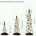 Garden Obelisk Trellis for Climbing Plants, 4ft Garden Trellis Garden Obelisk Metal Trellis Decorative Tomato cage Plant Trellis for Potted Plants 2 Pack