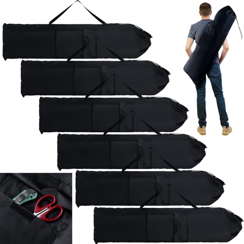 Shinylin 6 Pcs 43 x 9 Inch Camp Chair Replacement Bag Foldable Camping Bag Large Portable Carrying with Handle Strap and 2 Pockets for Outdoor, No Chair Included(Black) by Shinylin - Used condition - US$20.82