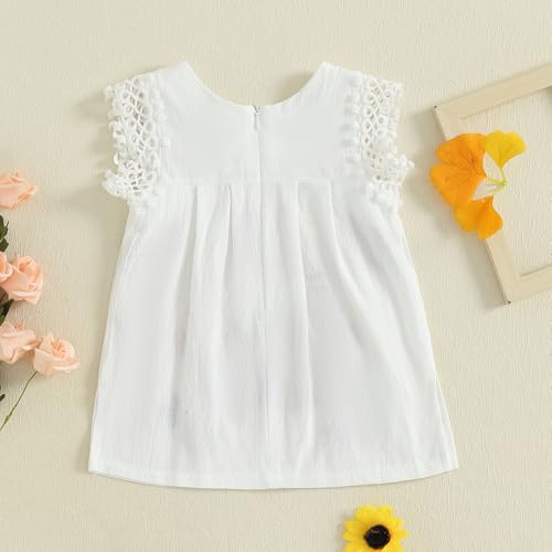 Toddler Baby Girls Mexican Dress Traditional Embroidered Floral Cinco De Mayo Outfit Summer Folklorico Fiesta Dress3