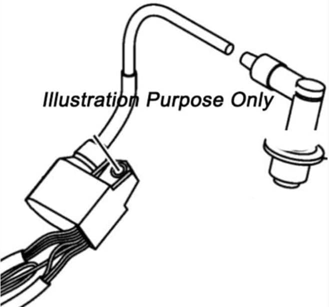 Diagram of ignition coil connection
