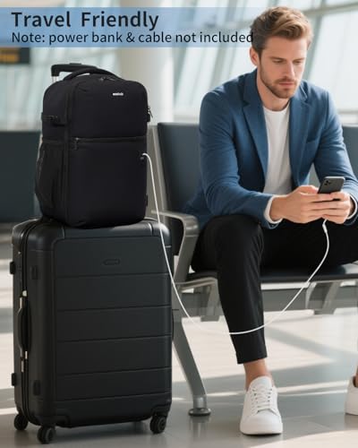 ECOHUB for Ryanair Cabin Bags 40x20x25, Underseat Travel Backpack with Anti-Theft Pocket, Cabin Size Carry on Bag for Airplanes, Water-Resistant Hand Luggage Bag with Laptop Compartment, 20L-Black - Image 7