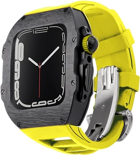 [CEKGDB] Rm X^CJ[{t@Co[vP[X + tbfSvoh Mod LbgAIwatch 8 7 6 5 4 45mm 44mm Ultra 49mm pvXgbvƃJo[̏CƃAbvO[h(L,45MM)