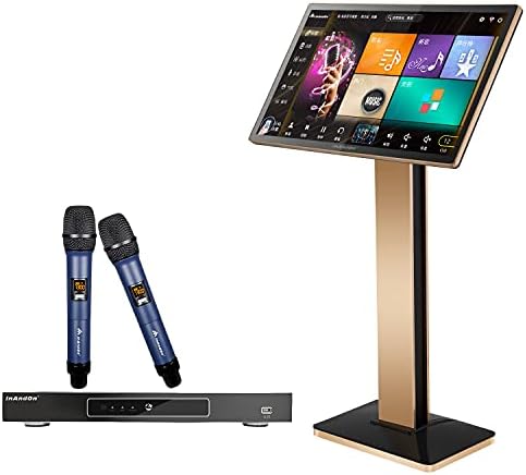 InAndon KV-V5 Pro Karaoke Player, 22'' Capacitive Touch Screen Intelligent Voice Keying Machine Online Movie Dual System Coexistence Real-time Score (KV-V5 Pro+6TB HD with 22" Touch Screen)