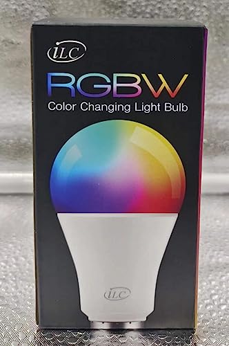 iLC Colour Changing Light Bulb Dimmable Cool White 5700K 10W B22 Bayonet RGBW LED Light Bulbs - 12 Color Choices - Remote Controller Included for Home/Decoration/Bar/Party/KTV Mood Ambiance Lighting