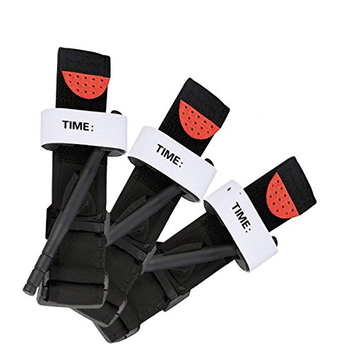One-Day Sale: Up to 80% Off 3-Pack Tourniquets, Wonderfulsky Outdoor Portable Tourniquet First Aid Quick Slow Release Buckle (Black)