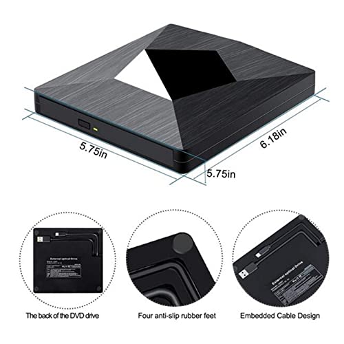 Reproductor DVD USB3.0 Externo CD DVD Portátil Negro miniatura 3