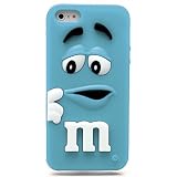 Souple en silicone 3D M & M Pouf poire chocolat bonbons mm Coque, - turquoise, Apple iPhone 6 Plus 5.5'