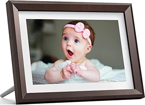 Dragon Touch Digital Picture Frame WiFi 10 inch IPS Touch Screen HD Display, 16GB Storage, Auto-Rotate, Share Photos via App, Email, Cloud - Classic 10