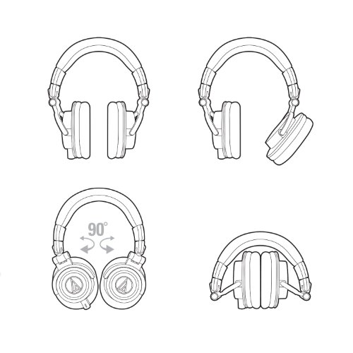 Audio-Technica Ath-M50X Professional Studio Monitor Headphones (Renewed) #TOP7