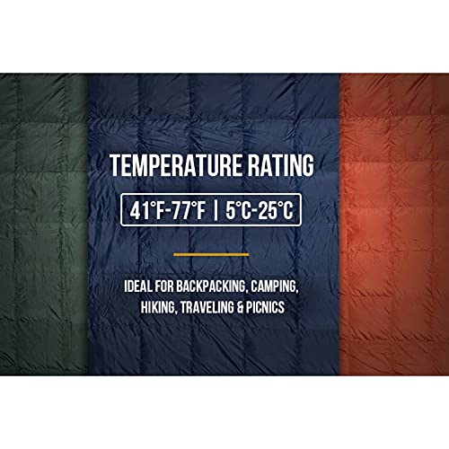 OneTigris Down Camping Blanket for Cold Weather Packable Puffy Backpacking Lightweight Quilt Hiking Gardening Travel Beach Picnic - Image 5