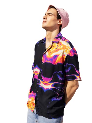 Chemise en rayonne imprimée ample pour éviter la transpiration en été