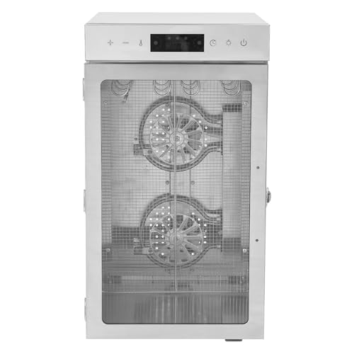 Stainless Steel Biltong Box Food Dehydrator and Drying Cabinet with 12 Hooks, 30-80°C Temperature Control, 0.5-24H Timer – for Drying Biltong, Meat, Vegetable & Fruit