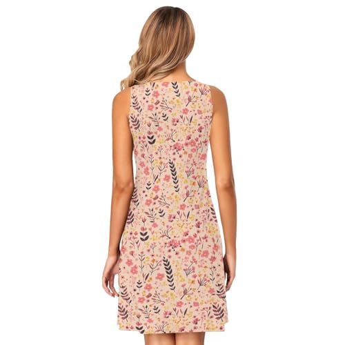Robe d'été décontractée fluide pour éviter la chaleur en rose - 6