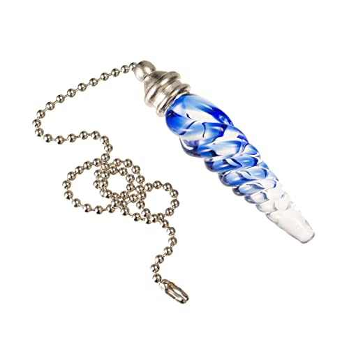 Akahttbn Ceiling Fan Pull Chain Ornaments 12 Inches Crystal Glass Fan String Pulls Extension, Pull Chains For Ceiling Fans And Lights 2 Pcs(Nickel) #TOP4