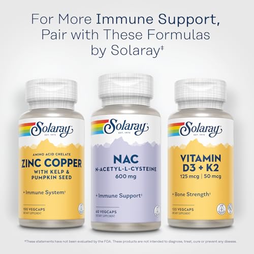 Image of SOLARAY NAC Supplement N-Acetyl L Cysteine for Men & Women - Precursor to Glutathione & Amino Acid Support for Cellular Health, NAC Capsules 600 mg, Antioxidant Support for Immune Health - 60 Veg Caps