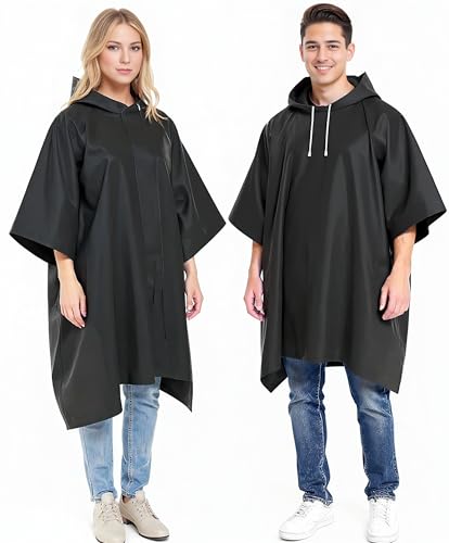 rain ponchos for adults men women（5 Pack） Family Portable EVA Raincoat with Hood Reusable2