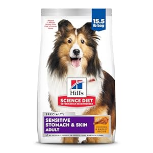 Hill’s Science Diet Sensitive Stomach & Skin, Adult 1-6, Stomach & Skin Sensitivity Supoort, Dry Dog Food, Chicken Recipe, 15.5 lb Bag
