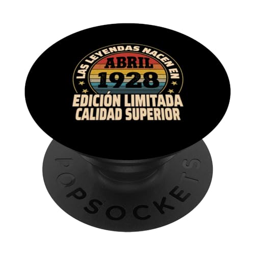 Edición Limitada Abril 1928 - Cumpleaños 96 Años PopSockets PopGrip Intercambiable
