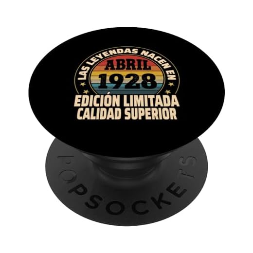 Edición Limitada Abril 1928 - Cumpleaños 96 Años PopSockets PopGrip Intercambiable
