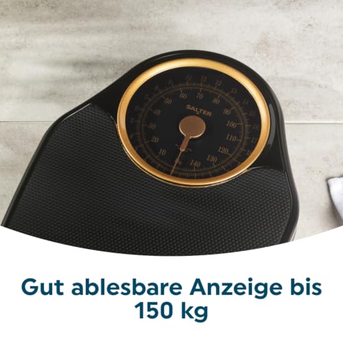 Salter 145 GFEU16 Personenwaage mechanisch - Analoge Körperwaage, Badezimmerwaage, max 150kg, Rutschfest, einfach ablesbare Anzeige… – Ansicht 3