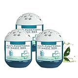 Caja mágica de eliminación de polvo de purificación de aire interior, caja mágica de aire multifuncional de recolección automática de polvo, frescura duradera para áreas de mascotas (3pcs)