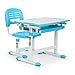 OneConcept Tommi - Set Bureau pour Enfant, Ergonomique composé d’Un Bureau et d’Une Chaise, Hauteur Ajustable, Plaque de Table inclinable : Angle d’Inclinaison réglable Librement, Blue