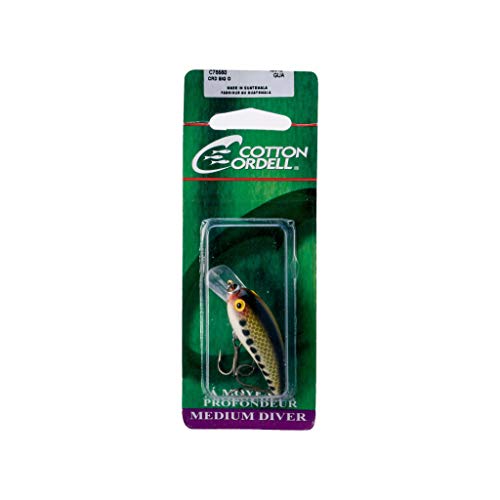 Cotton Cordell Big O Square-Lip Crankbait Fishing Lure, Great For Shallow Water Fishing, Freshwater Fishing Accessories, Baby Bass, 2", 1/4 Oz #TOP3
