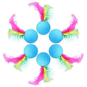 UKCOCO Katzenspielzeug Bälle 24 Stück Federball