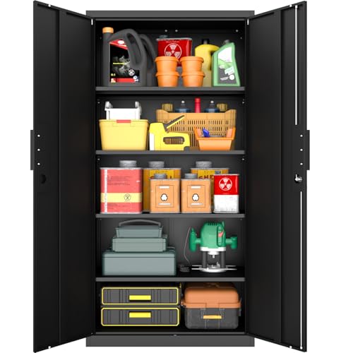 GEDELITE Metal Garage Storage Cabinets with Doors and...