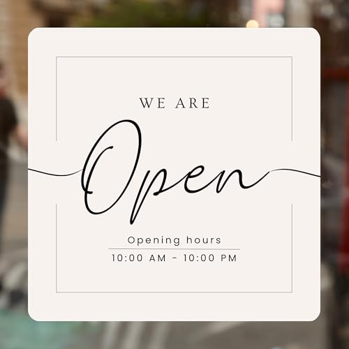 Business Hours Sign for Window - Custom Business Sign - Operation Hours - Personalized Company Storefront Decal Sticker - Custom Vinyl Store Hours