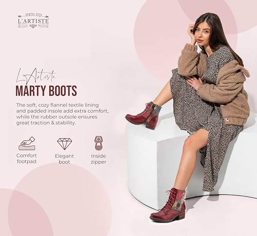 Spring Step Flexus Marty Boots for Women - Ladies Boots with Cozy Flannel Textile Lining - Women's Ankle Boots with Zipper Closure3