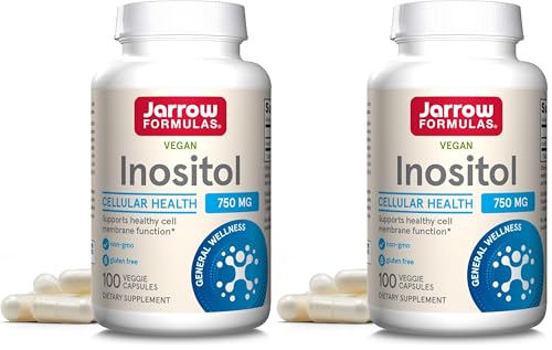 Jarrow Formulas® Inositol 750 mg,Dietary Supplement,Liver Support for Cellular Health and General Wellness,100 Veggie Capsules,Up to a 100 Day Supply,(Pack of 2) - image 1
