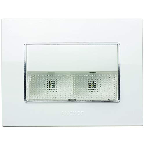 Image of Anchor by Panasonic 65705-C Penta Modular 3M 230V~ 50Hz Polycarbonate Footlight-Led Based with Chrome Coller Cool Day Light (White)