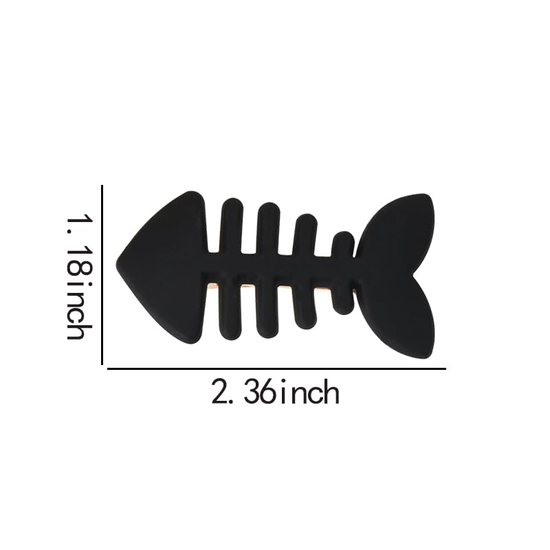Fish Bone Hair Clips Cute Fish Shaped Hair Barrettes for Women Girls Geometric Hairpins for Short Long Hair Accessories Fishbone Alligator Hair Clips for Teen Girls 5 PCS image 3
