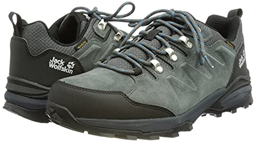 Jack Wolfskin Men's Refugio Texapore Low Hiking Shoe, Grey/Black, 13 #TOP6