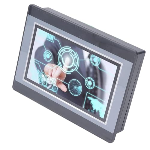 Marhynchus HMI PLC 7-Zoll-Touchscreen-Controller, 12 Eingänge, 8 Ausgangsrelais, Industrielles Bedienfeld mit Hochgeschwindigkeitszählung für FX3U 20 40 48MR
