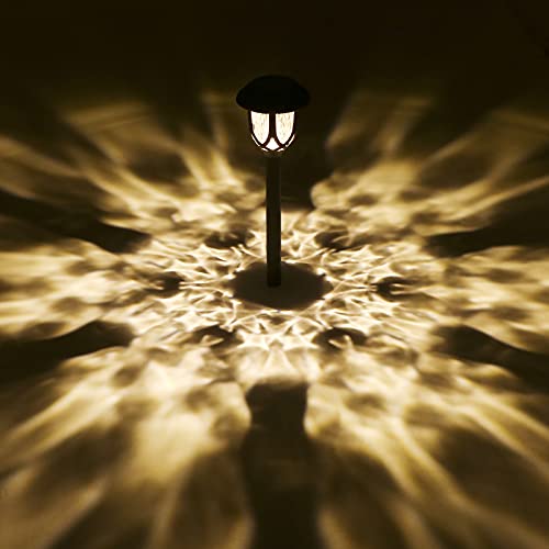 10pcs Luzes de gramado movidas a energia solar LEDs Lâmpada de jardim ondulado de água IP44 luz de p