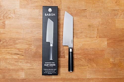 Babish High-Carbon 1.4116 German Steel Cutlery, 7.5" Clef (Cleaver + Chef) Kitchen Knife, Good Housekeeping Standout Knife of 2022 — view 2