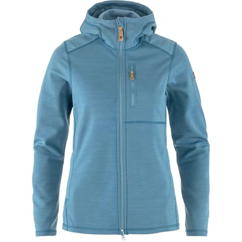 Veste Keb Fleece Hoodie Fjällräven contre le vent frais en montagne