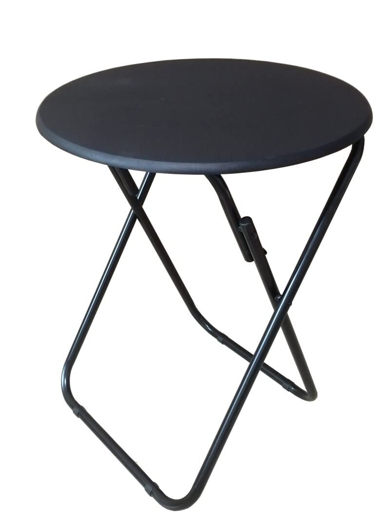 HERSIG - Mesa Plegable Redonda | Mesa Auxiliar Plegable Multiusos - Diámetro 60 x 71 cm