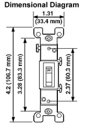 Leviton 15 amps Single Pole Toggle AC Quiet Switch Ivory 1 pk