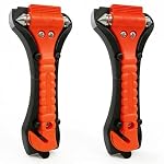 Car Window Breaker Hammer and Seat Belt Cutter 2-in-1, 2 Packs