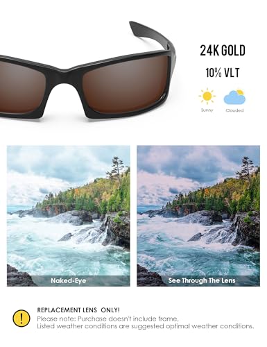Image of BLAZERBUCK Polycarbonate Polarized Replacement Lenses for Oakley Fives Squared(4+1) OO9238 Sunglasses - Vivid Bronze AR Coated