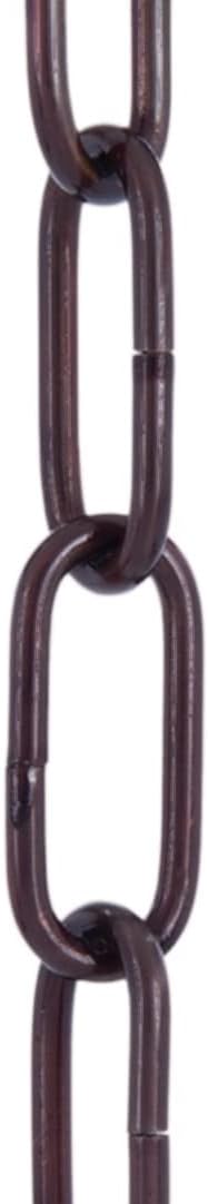 B&P Lamp® Antique Bronze 8 Gauge Straight Sided Oval Chain