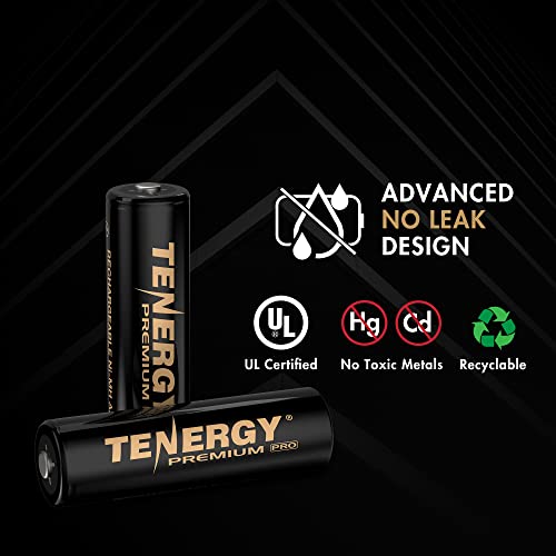 Image of Tenergy Premium PRO Rechargeable AA Batteries, High Capacity 2800mAh NiMH AA Battery, 8 Pack Rechargeable Batteries