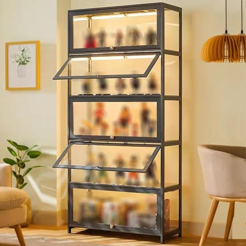 LXXBDDM VHolzvitrine, multifunktionale staubdichte A 4-floors-60cm