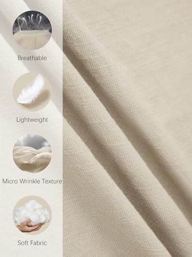 Tall Mens Casual Linen Pants 31/33/35/37 Inseam Beach Slacks Summer Long Drawstring Straight Leg Relaxed Fit3