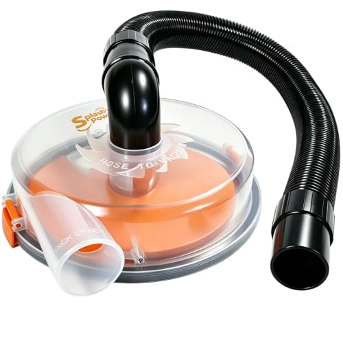 SplashPower Low Profile Dust Separator for Shop Vac Cyclone Dust Collector with 2-1/2 Inch Hose & 90 Elbow High Efficiency Dust Collection System for Wet Dry Vacuum Fits Standard 5 Gallon Buckets