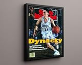 Duke Autograph SI Print - Bobby Hurley Dynasty - Blue Devil Drive - 16x20 Framed Canvas with Floating Frame