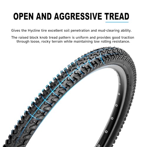 Hycline Mountain Bike Replacement Tire: 26×1.95/26×2.125